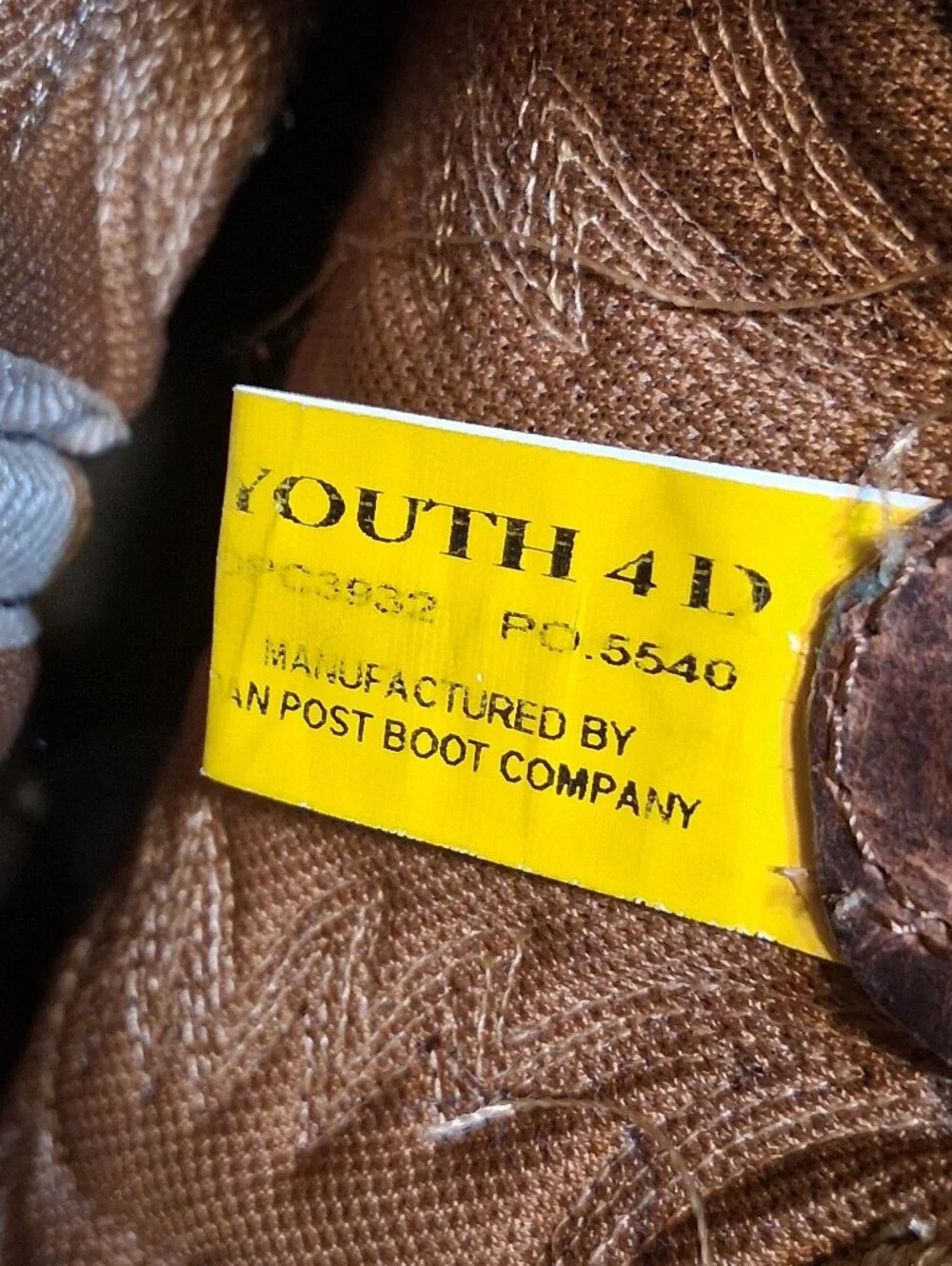 Dan Post Square Toe Western Boots Brown Leather Country Distressed Youth Size 4D